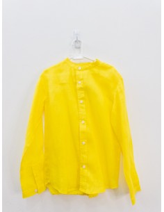 camisa amarilla lino