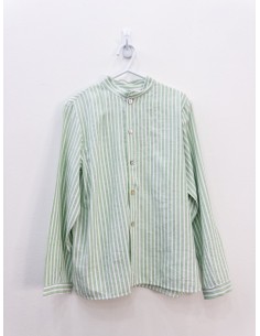 camisa rayas verdes y blancas