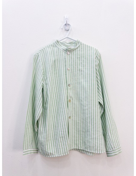 camisa rayas verdes y blancas