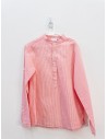 camisa rosada rayas blancas