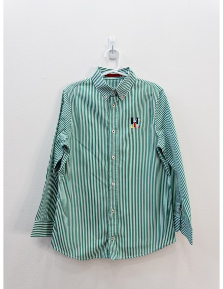 camisa rayas verdes y blancas