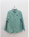 camisa rayas verdes y blancas