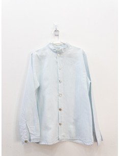 camisa rayas celestes y blancas