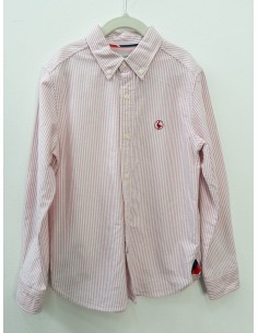 camisa rayas blancas blancas y rojas