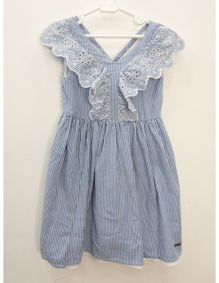 vestido rayas azules y blancas