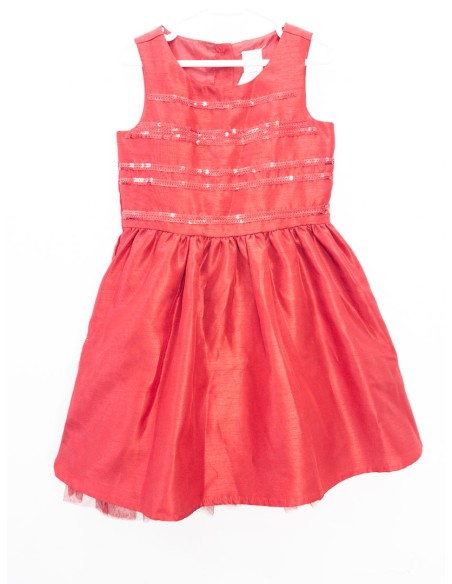 vestido rojo con lentejuela