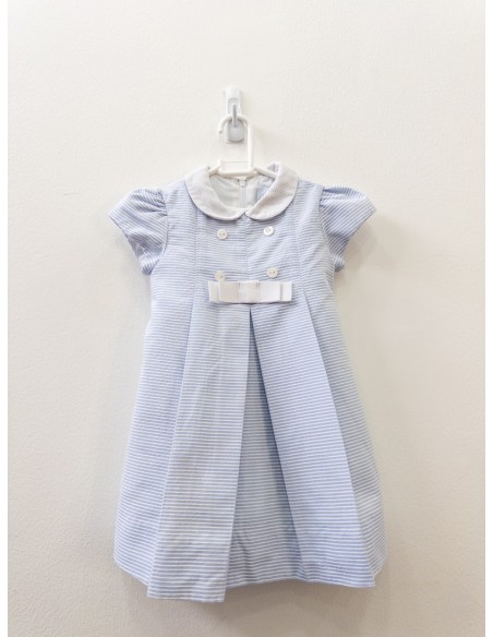 vestido rayas celestes y blancas