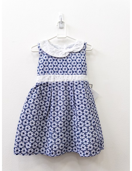 vestido bordado azul nuevo