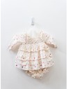 set beige con corazones