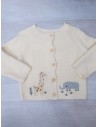 sueter beige de jirafa y elefante