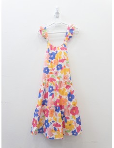 vestido flores amarillas azul fucisa