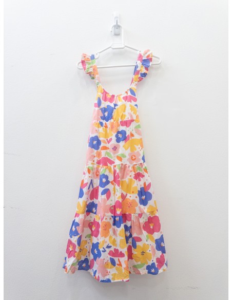 vestido flores amarillas azul fucisa