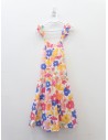 vestido flores amarillas azul fucisa