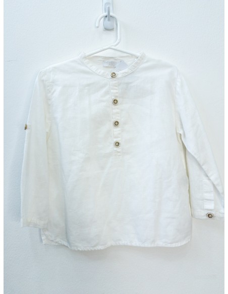 camisa lino blanco