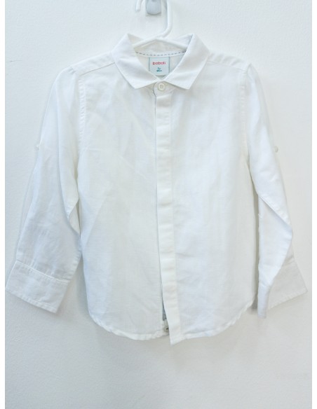 camisa blanca de lino