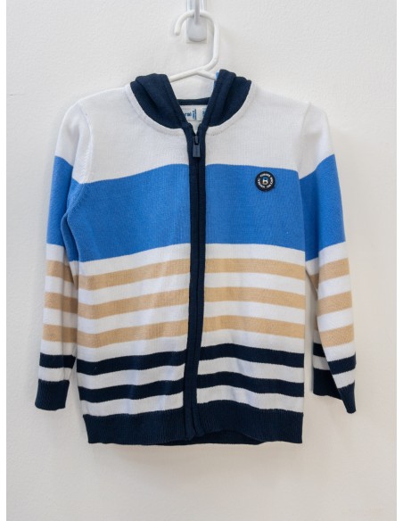 sueter rayas azul y beige
