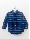 camisa azul rayas blancas