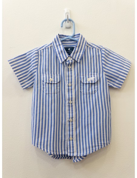 camisa rayas azules y blancas
