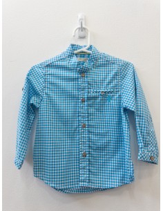 camisa cuadros azules y celestes