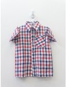 camisa cuadros azules rojos y blancos