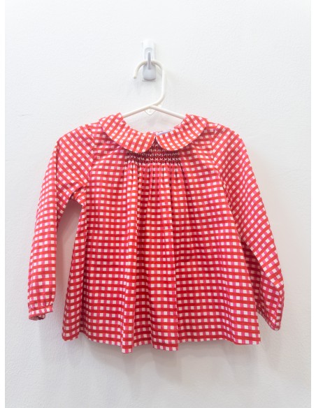blusa cuadros rojos
