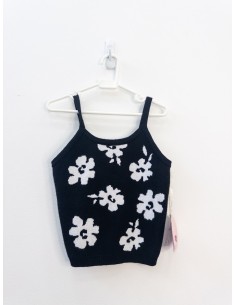 set blusa negra y short blanco