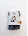 set blusa y falda brujta