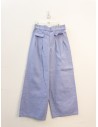 set blusa blanca de mariposas y pantalon morados