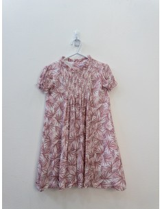 vestido hojas rosadas