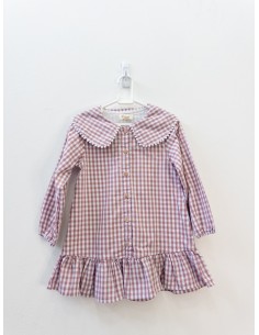 vestido cuadros rosados