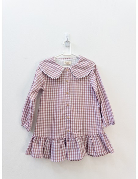 vestido cuadros rosados