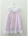 vestido rayas rosadas y blancas