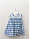 vestido cuadros azules y blancos