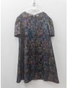 vestido negro brocados de colores