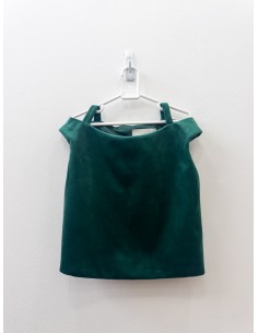 set falda flores y top verde