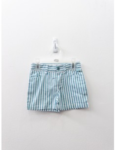 short rayas turquesas