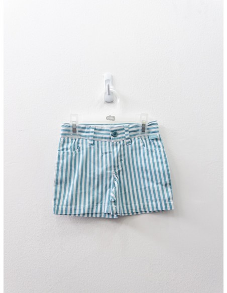 short rayas turquesas