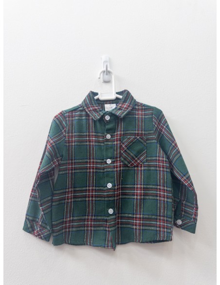 camisa manga larga verde navidad