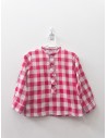 camisa manga larga cuadros fucsias