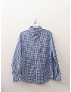 camisa cuadros azules y blancos