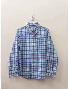 camisa cuadros azules rosados y verdes
