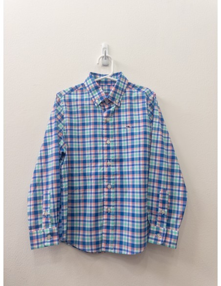 camisa cuadros azules rosados y verdes