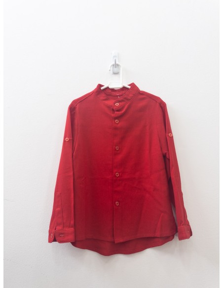 camisa lino rojo