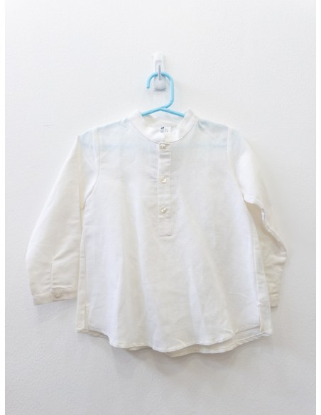 camisa de lino blanca