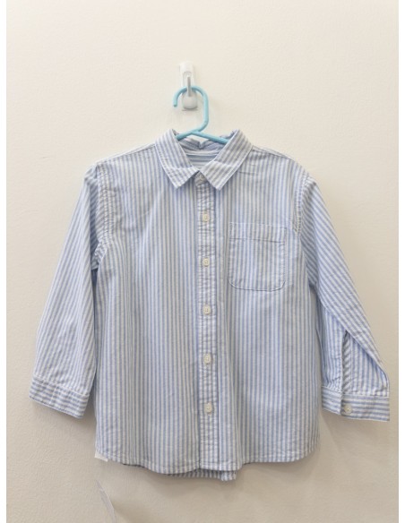 camisa rayas celestes y blancas