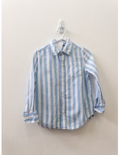 camisa rayas celestes y blanco