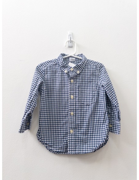 camisa cuadros azules y blancos