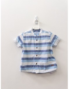 camisa rayas celestes blancas y azules