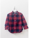 camisa cuadros rojos y azul oscuro