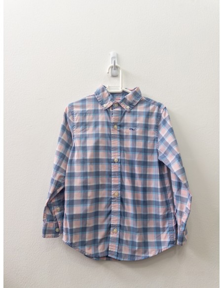 camisa cuadros celestes y rosados